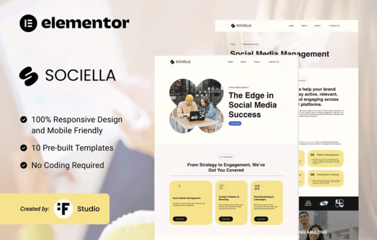 Sociella Modern Elementor Template Kit for Social Media Agencies Sociella Modern Elementor Template Kit for Social Media Agencies