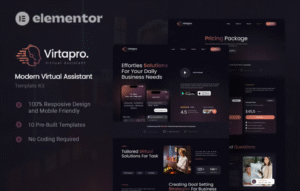 Virtapro Modern Virtual Assistant Elementor Template Kit