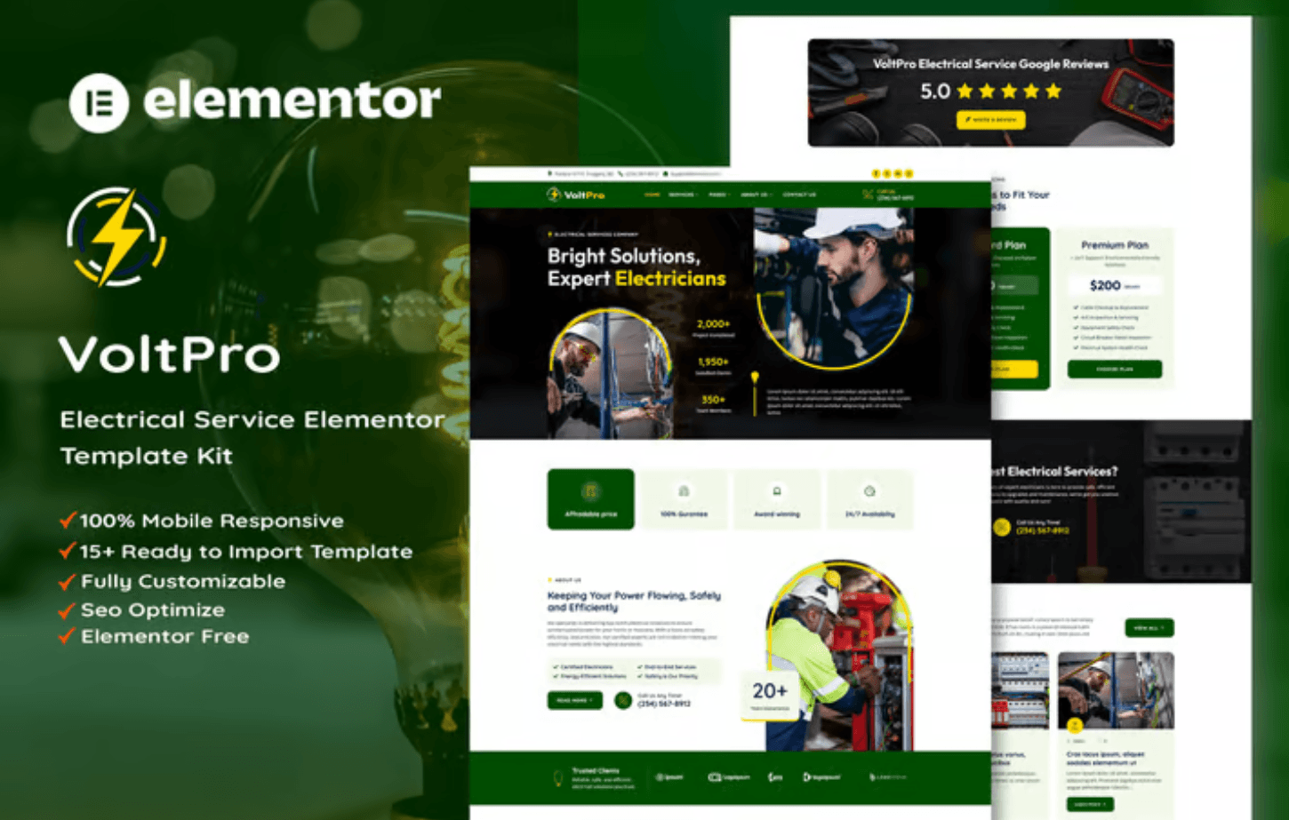 Voltpro Electrical Services Elementor Template Kit Voltpro Electrical Services Elementor Template Kit