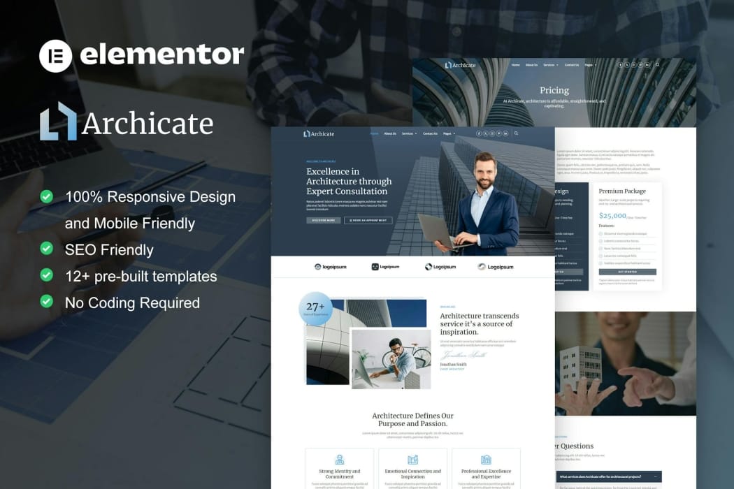Archicate – Architecture & Construction Consultant Elementor Pro Template Kit Archicate – Architecture & Construction Consultant Elementor Pro Template Kit