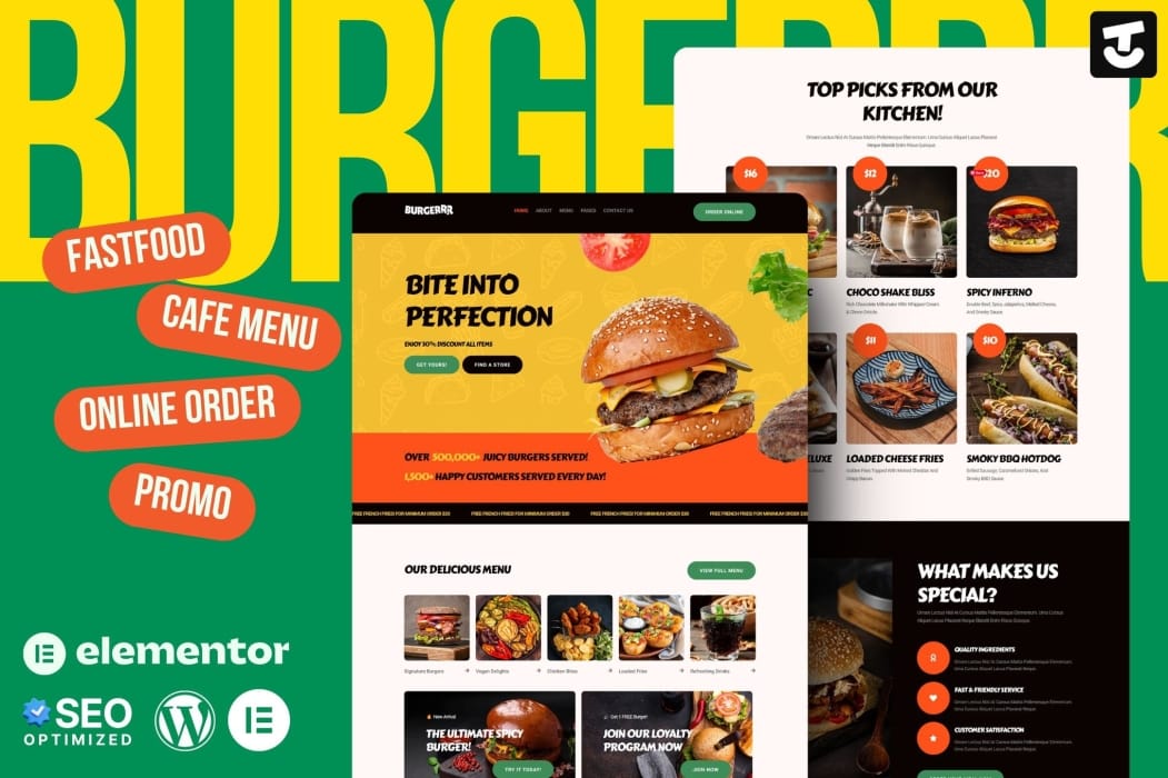 Burgerr – Fast Food Restaurant Template Kit Burgerr – Fast Food Restaurant Template Kit
