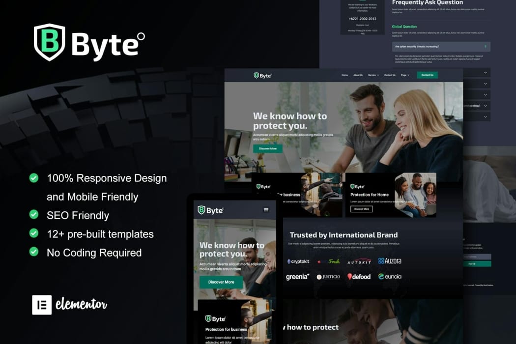 Byte – Cyber Security Business Elementor Template Kit Byte – Cyber Security Business Elementor Template Kit