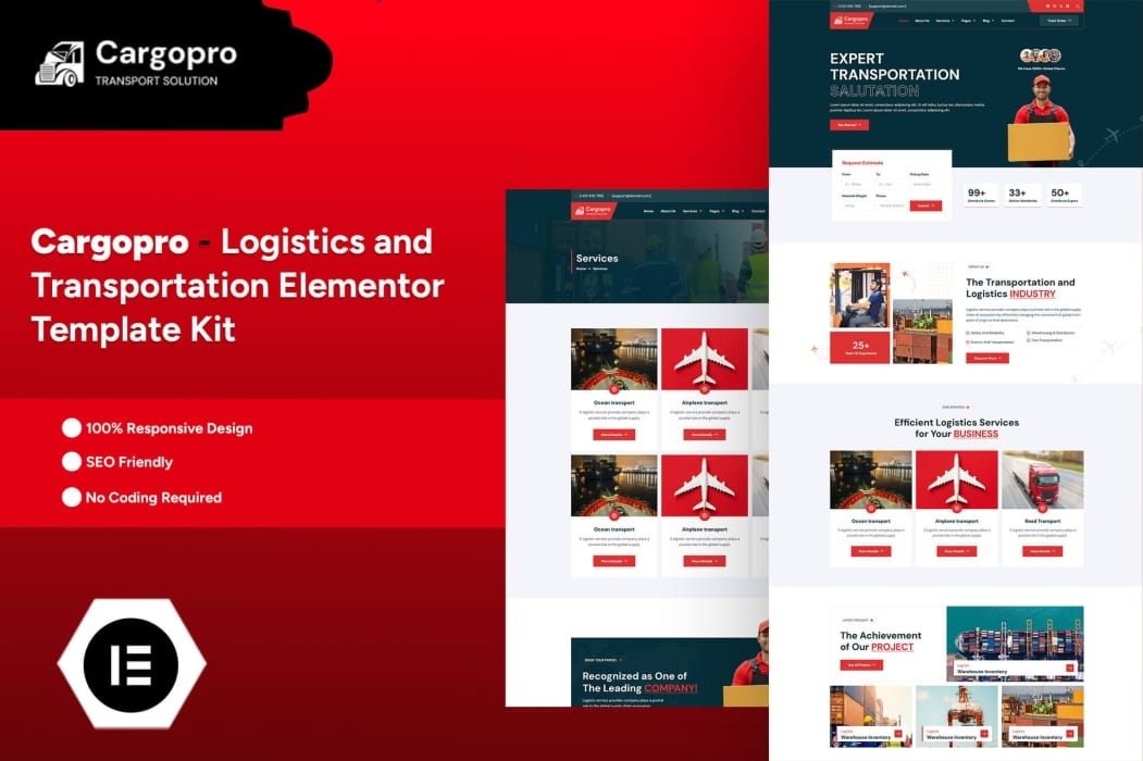 Cargopro – Logistics & Transportation Elementor Pro Template Kit Cargopro – Logistics & Transportation Elementor Pro Template Kit