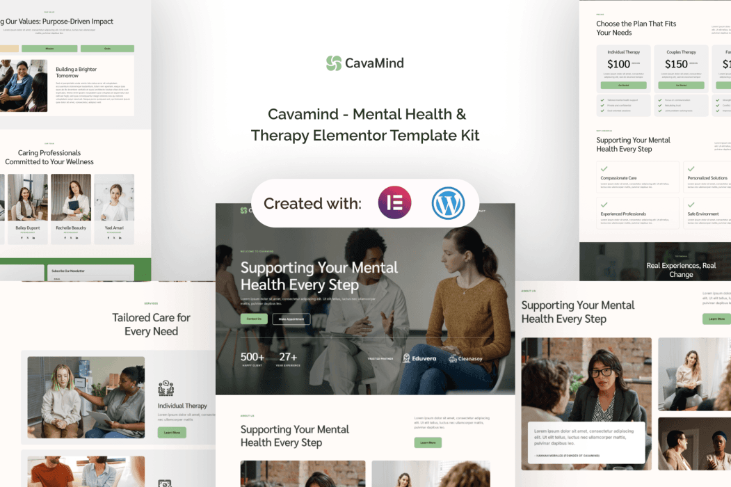 Cavamind – Mental Health & Therapy Elementor Template Kit Cavamind – Mental Health & Therapy Elementor Template Kit