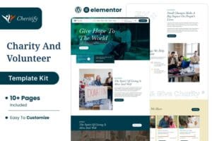 Charitify – Nonprofit Charity & Donation Elementor Template Kit