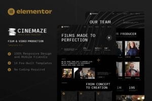 Cinemaze – Film & Video Production Elementor Template Kit