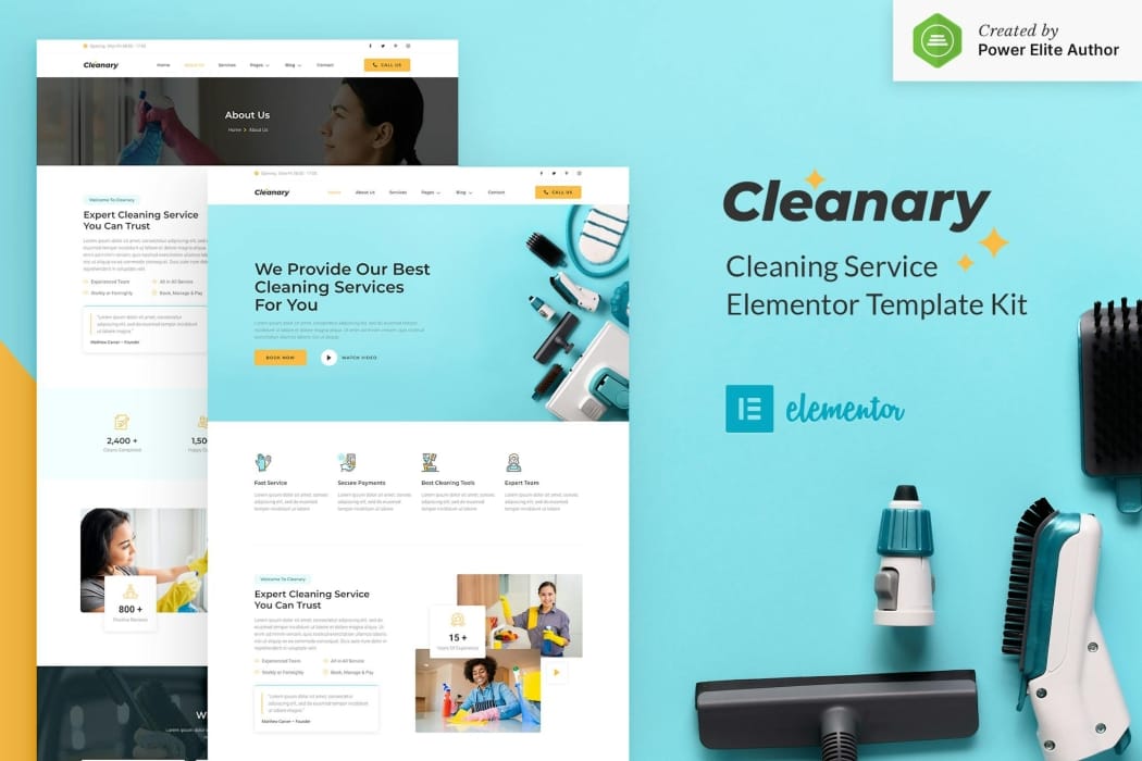Cleanary – Cleaning Service Company Elementor Template Kit Cleanary – Cleaning Service Company Elementor Template Kit