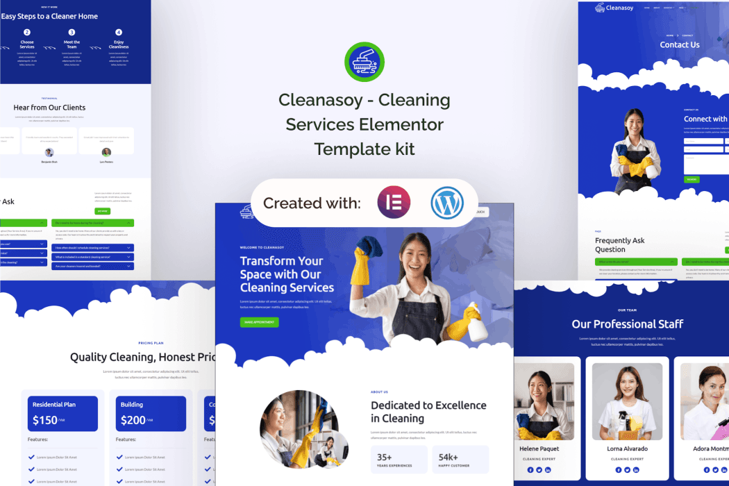 Cleanasoy – Cleaning Services Elementor Template kit Cleanasoy – Cleaning Services Elementor Template kit