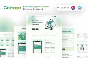 Coinage – E-Wallet & Payment Gateway Elementor Pro Template Kit