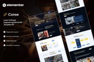 Conse – Industrial & Laser Cutting Services Elementor Template Kit