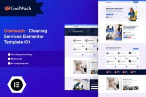 Coolwash – Cleaning Services Elementor Pro Template Kit