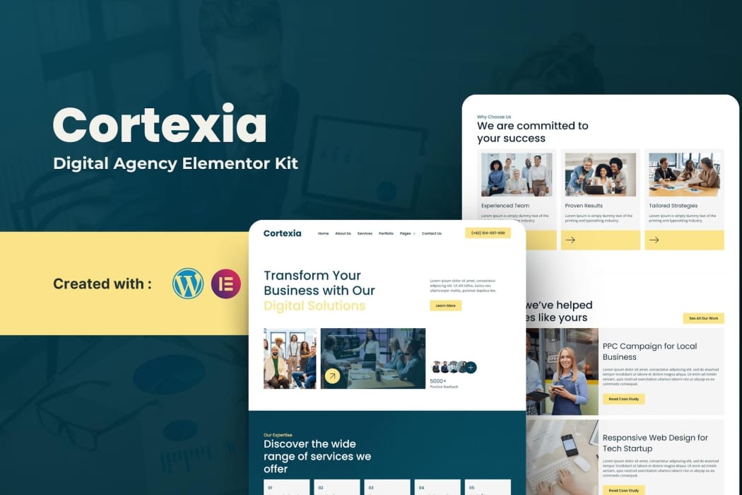 Cortexia – Digital Agency Elementor Template Kit Cortexia – Digital Agency Elementor Template Kit