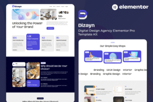 Dizayn – Digital Design Agency Elementor Pro Template Kit