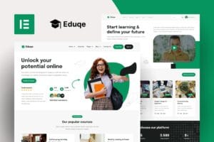 Eduqe – Online Courses Elementor Pro Template Kit