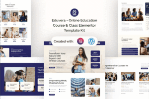 Eduvera – Online Education Course & Class Elementor Template Kit