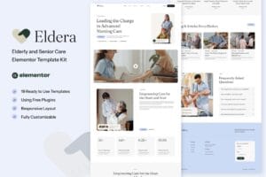 Eldera – Elderly & Senior Care Elementor Template Kit
