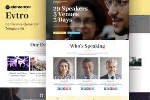 Evtro – Conference Event Elementor Template Kit