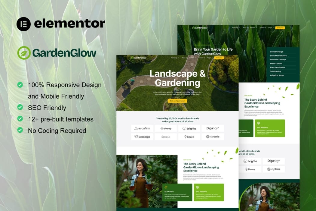 GardenGlow – Gardening & Landscape Elementor Pro Template Kit GardenGlow – Gardening & Landscape Elementor Pro Template Kit