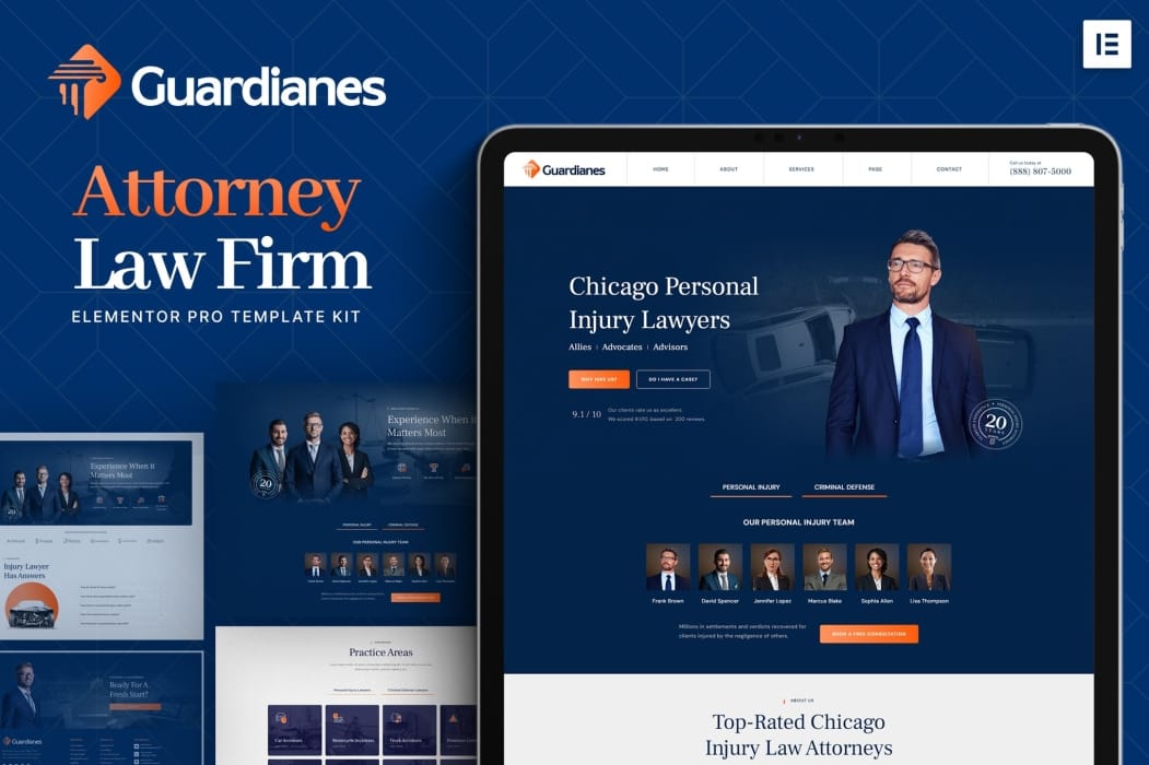 Guardianes – Attorney Law Firm Elementor Pro Template Kit Guardianes – Attorney Law Firm Elementor Pro Template Kit