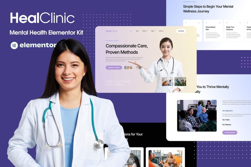 HealClinic – Health Care Center Elementor Kit Template HealClinic – Health Care Center Elementor Kit Template