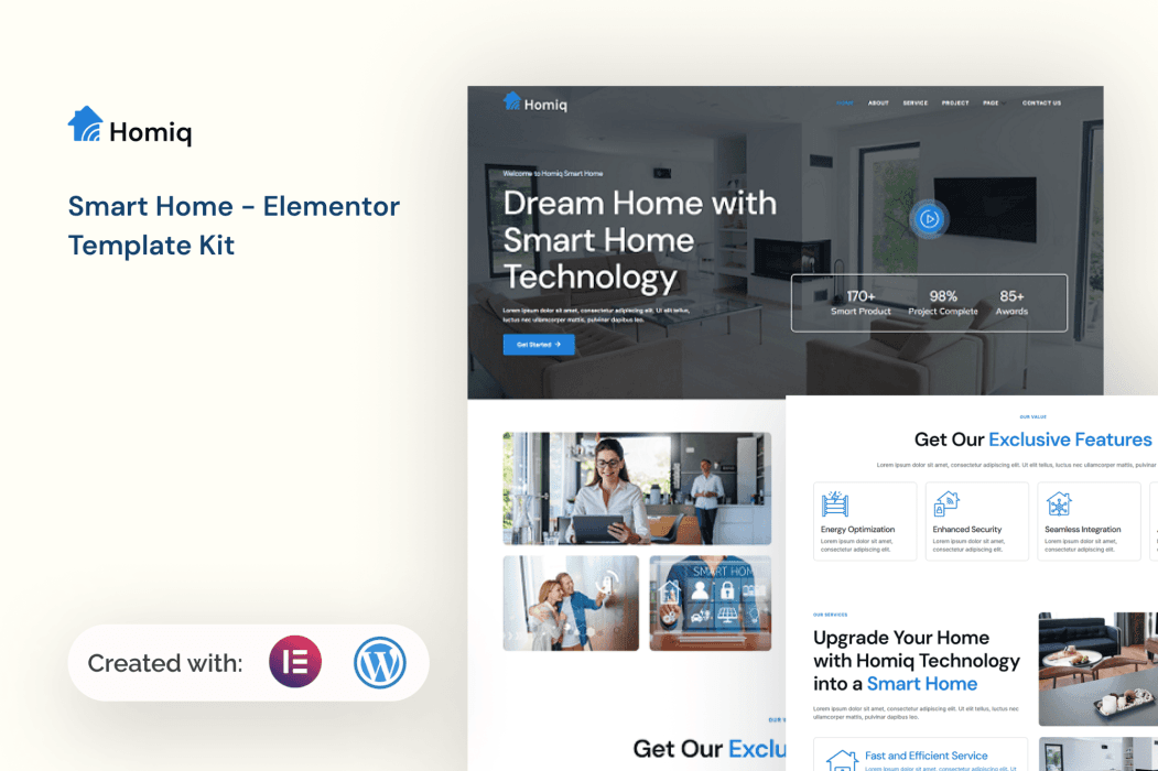 Homiq – Smart Home Elementor Template Kit Homiq – Smart Home Elementor Template Kit