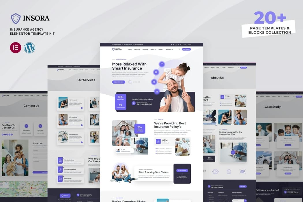 Insora – Insurance Agency Elementor Template Kit Insora – Insurance Agency Elementor Template Kit