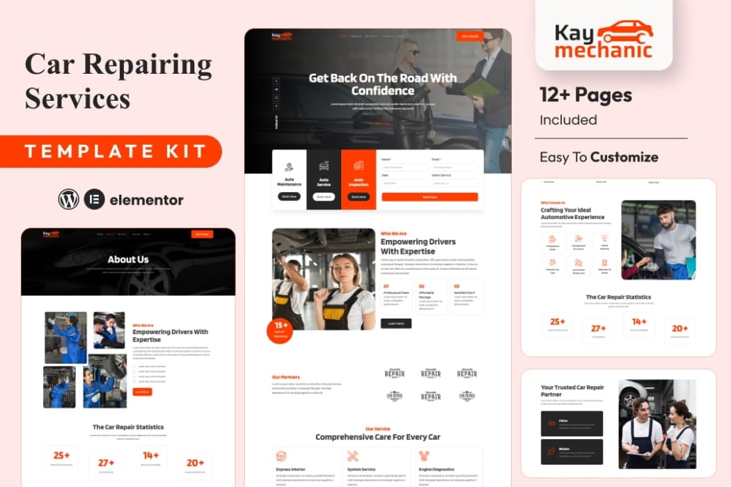 Kaymechanic – Car Repair & Auto Service Elementor Template Kit Kaymechanic – Car Repair & Auto Service Elementor Template Kit