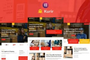 Kurir – Logistics Cargo Shipping Elementor Template Kit