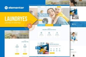 Laundryes – Laundry & Cleaning Elementor Template Kit