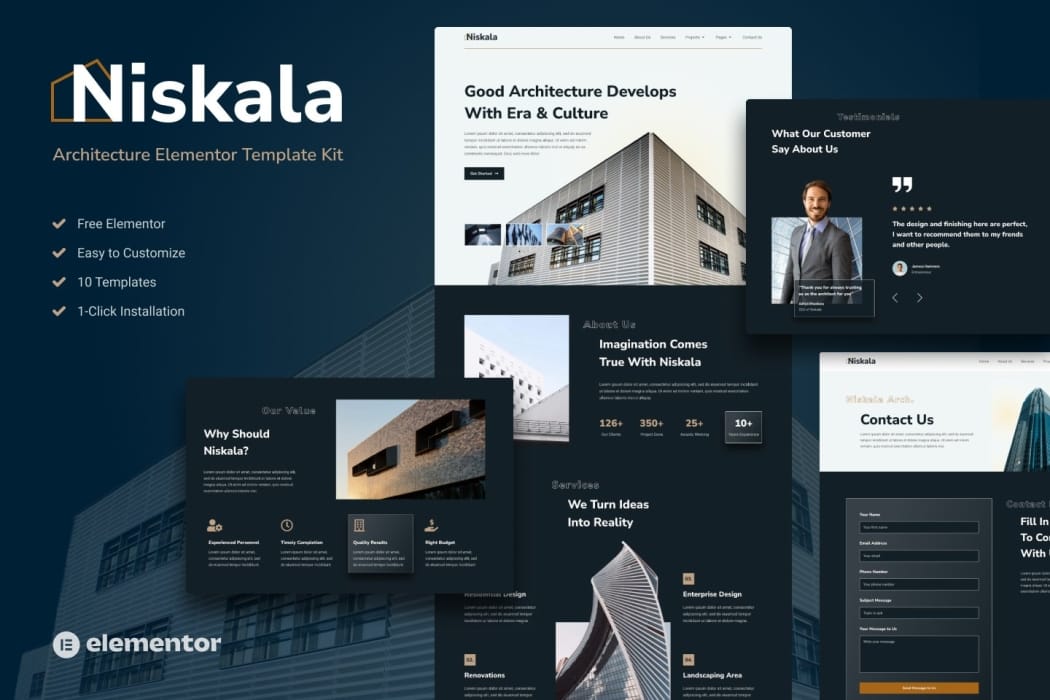 Niskala – Architercture Elementor Template Kit Niskala – Architercture Elementor Template Kit