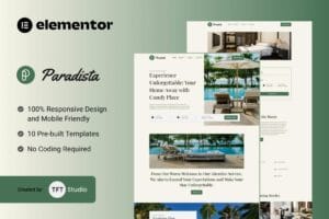 Paradista – Luxurious Accommodation Elementor Template Kit
