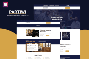 Partiwi – Barbershop Elementor Template Kit