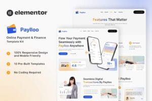 Paylloo – Online Payment & Finance Elementor Template Kit