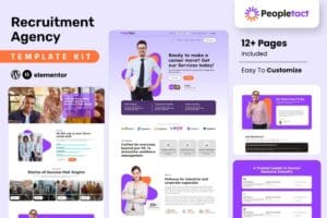 Peopletact – Recruitment Agency Elementor Template Kit