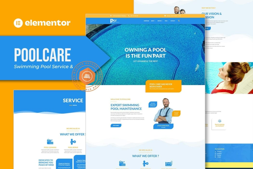 Poolcare – Swimming Pool Service & Maintenance Elementor Template Kit Poolcare – Swimming Pool Service & Maintenance Elementor Template Kit