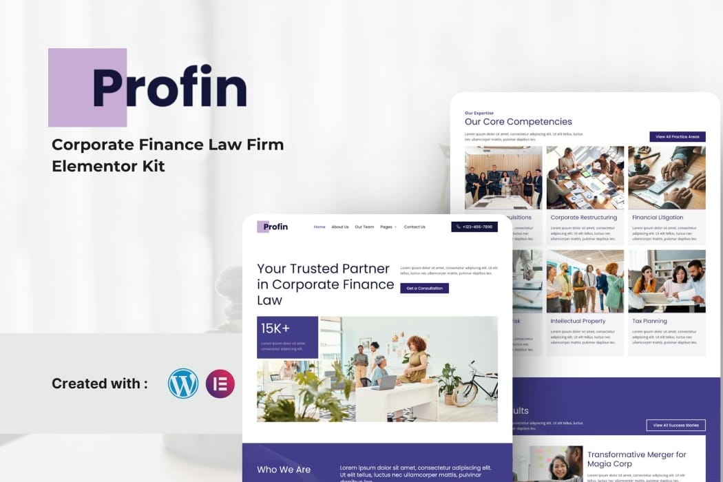 Profin – Finance Law Firm Elementor Template Kit Profin – Finance Law Firm Elementor Template Kit