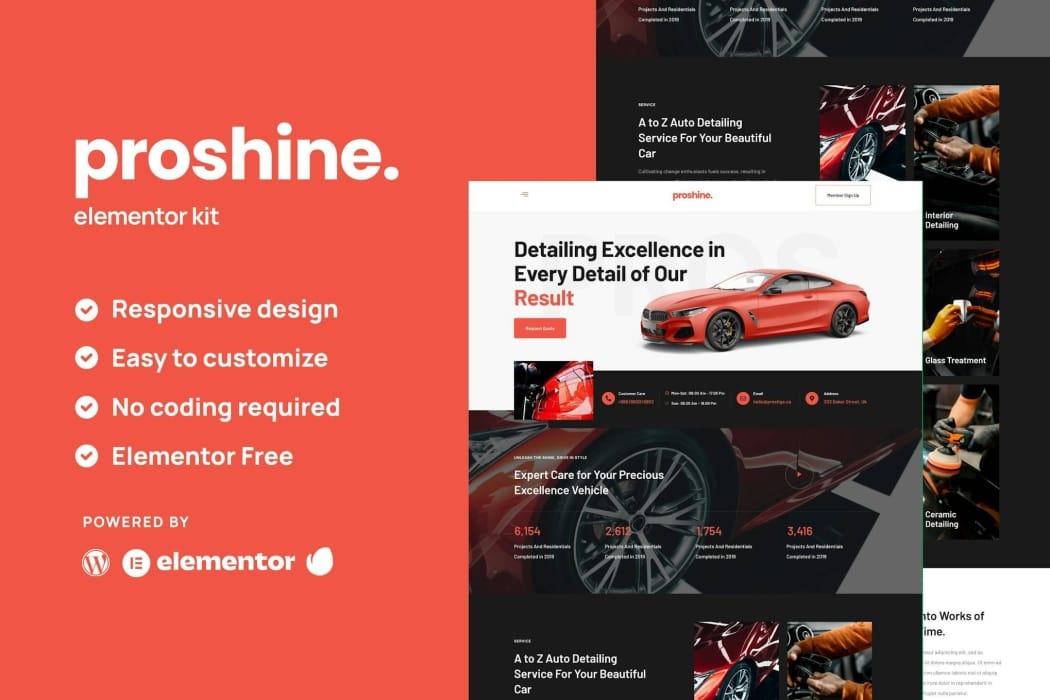 Proshine – Car Detailing & Auto Service Elementor Template Kit Proshine – Car Detailing & Auto Service Elementor Template Kit