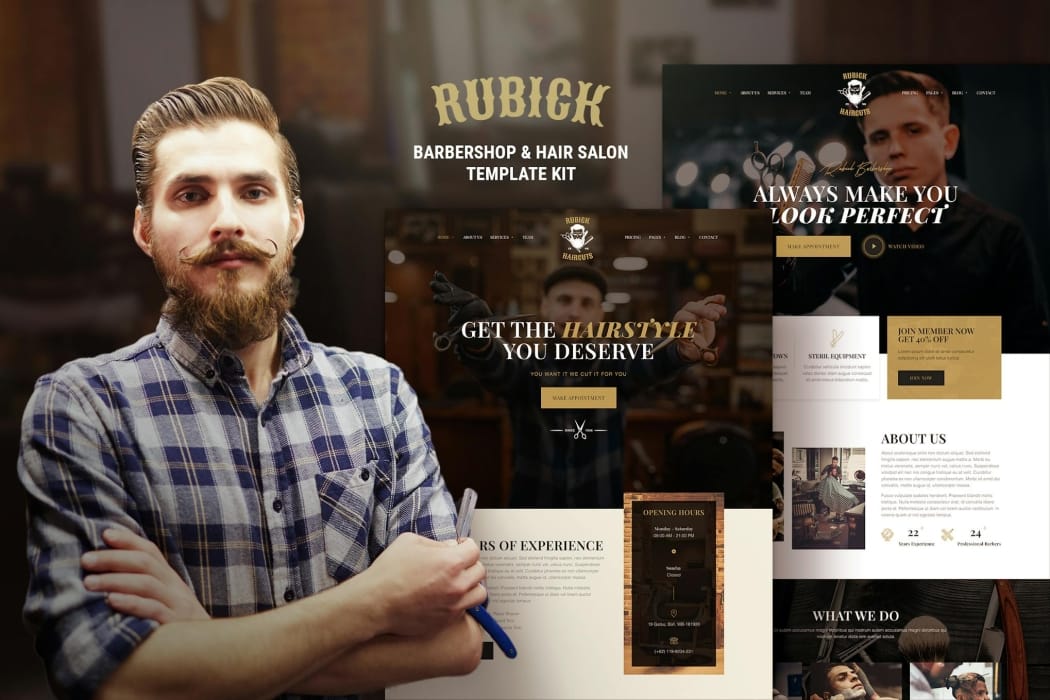 Rubick – Barbershop & Hair Salon Elementor Template Kit Rubick – Barbershop & Hair Salon Elementor Template Kit