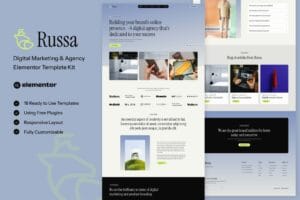 Russa – Digital Marketing & Agency Elementor Template Kit
