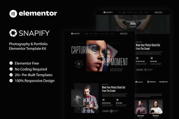 Snapify – Photography & Portfolio Elementor Template Kit Snapify – Photography & Portfolio Elementor Template Kit