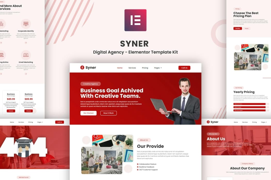 Syner – Creative Agency Elementor Template Kit Syner – Creative Agency Elementor Template Kit