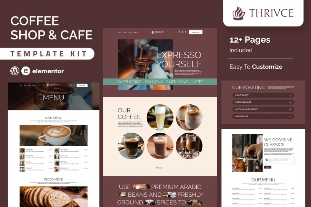 Thrivce – Coffee Shop & Cafe Elementor Template Kit Thrivce – Coffee Shop & Cafe Elementor Template Kit