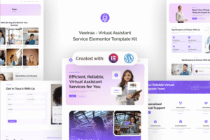Veetraa – Virtual Assistant Service Elementor Template Kit