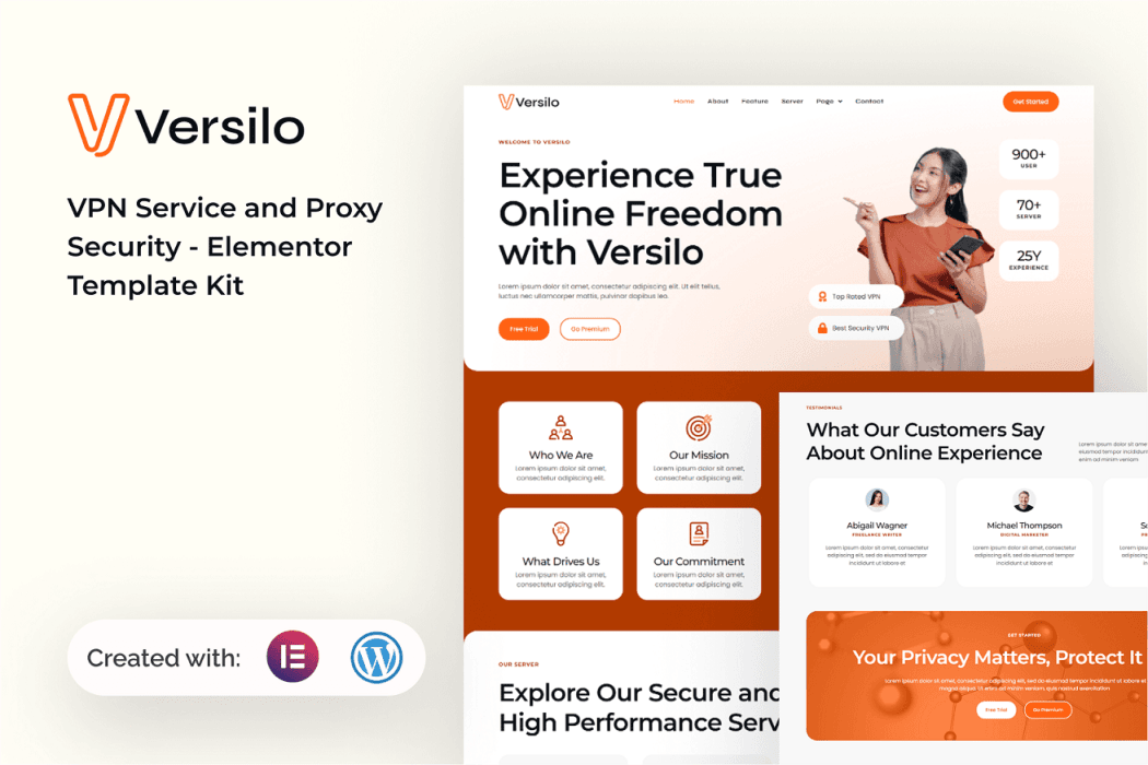 Versilo – VPN Service & Proxy Security Elementor Template Kit Versilo – VPN Service & Proxy Security Elementor Template Kit