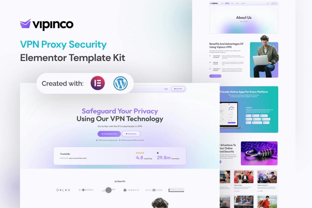 Vipinco – VPN Proxy Security Elementor Pro Template Kit Vipinco – VPN Proxy Security Elementor Pro Template Kit
