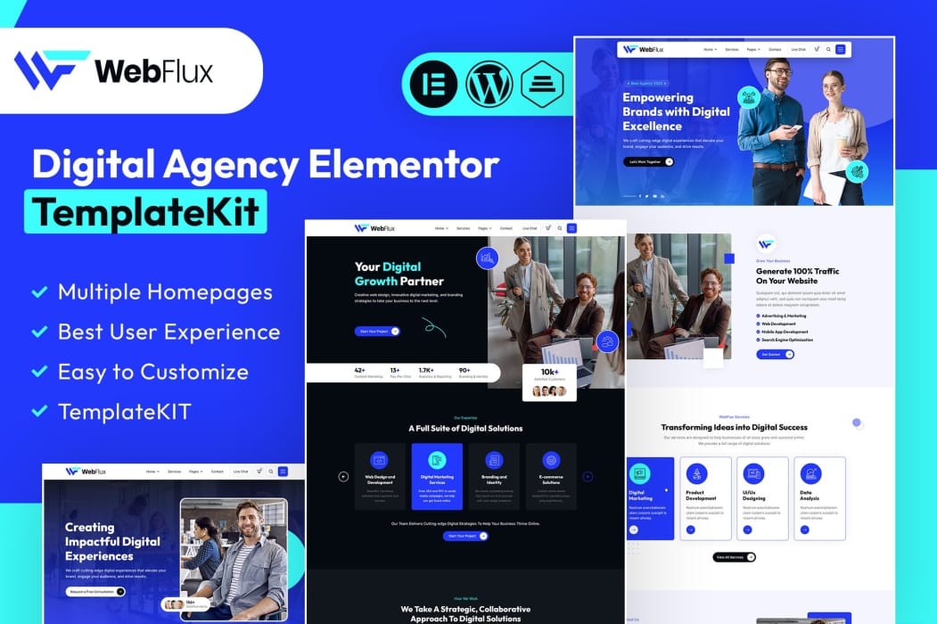 WebFlux – Digital Agency Elementor Template Kit WebFlux – Digital Agency Elementor Template Kit