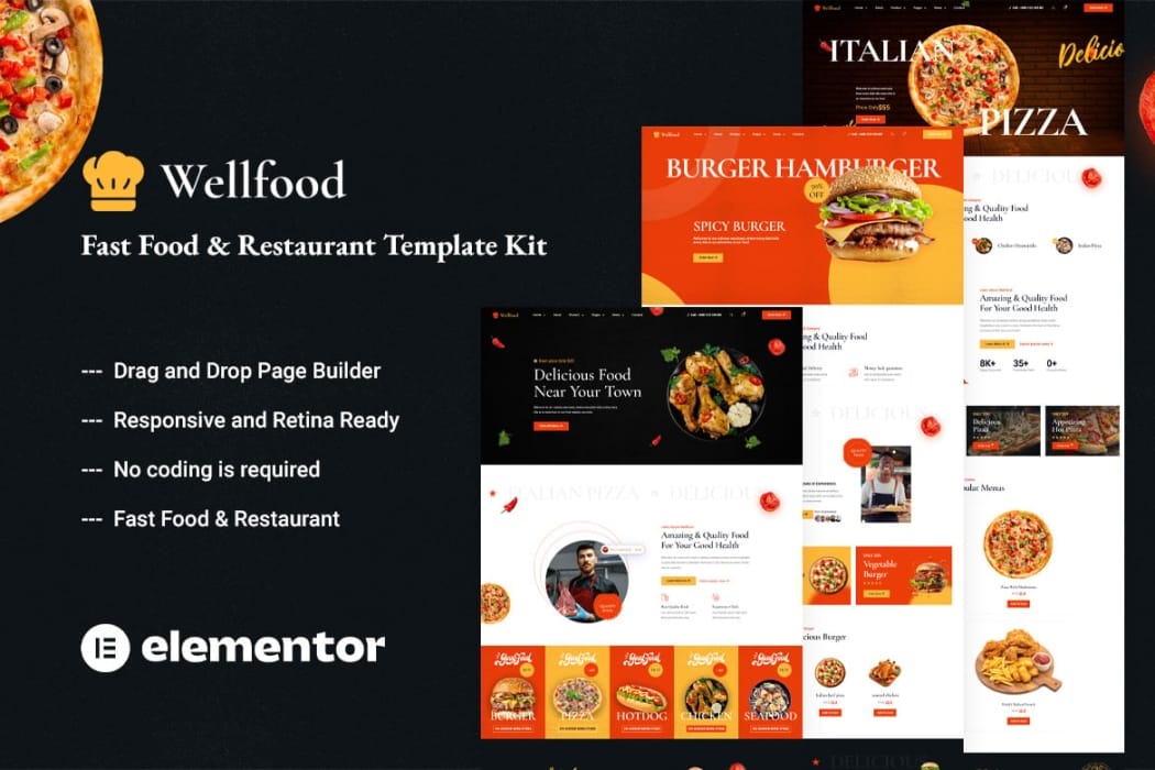 Wellfood – Fast Food & Restaurant Elementor Pro Template Kit Wellfood – Fast Food & Restaurant Elementor Pro Template Kit