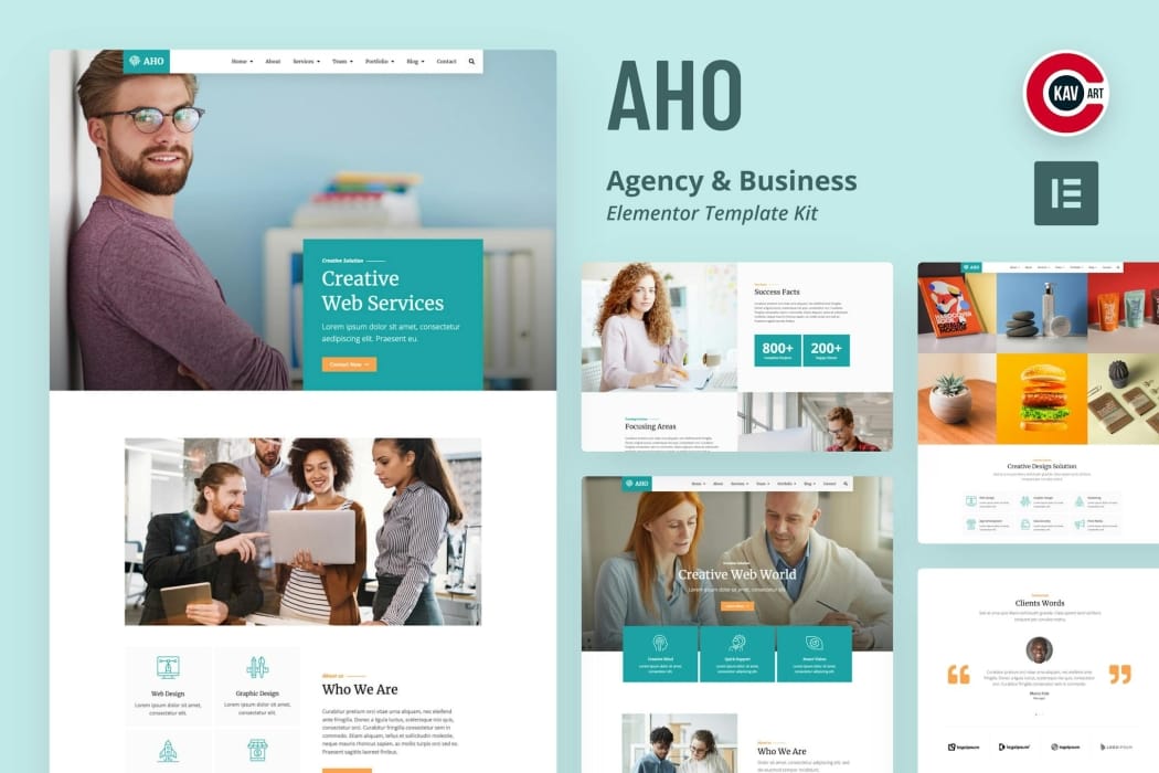 Aho – Agency & Business Elementor Template Kit Aho – Agency & Business Elementor Template Kit