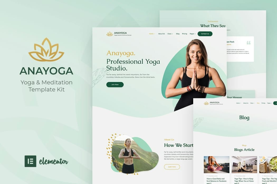 Anayoga – Yoga Teacher & Studio Elementor Template Kit Anayoga – Yoga Teacher & Studio Elementor Template Kit