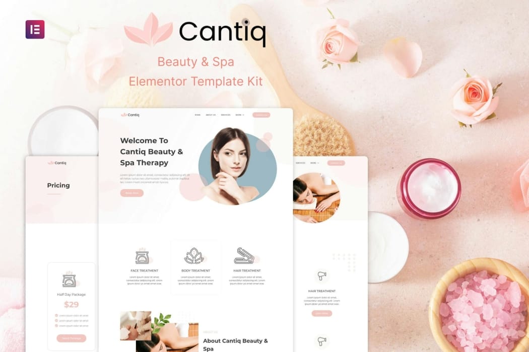 Cantiq – Beauty Spa Salon Therapy Elementor Template Kit Cantiq – Beauty Spa Salon Therapy Elementor Template Kit